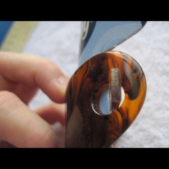 Goody 1999 Plastic Hair Barrette Stick Through Pin Heart Tortoiseshell Brown - Picture 2 of 9